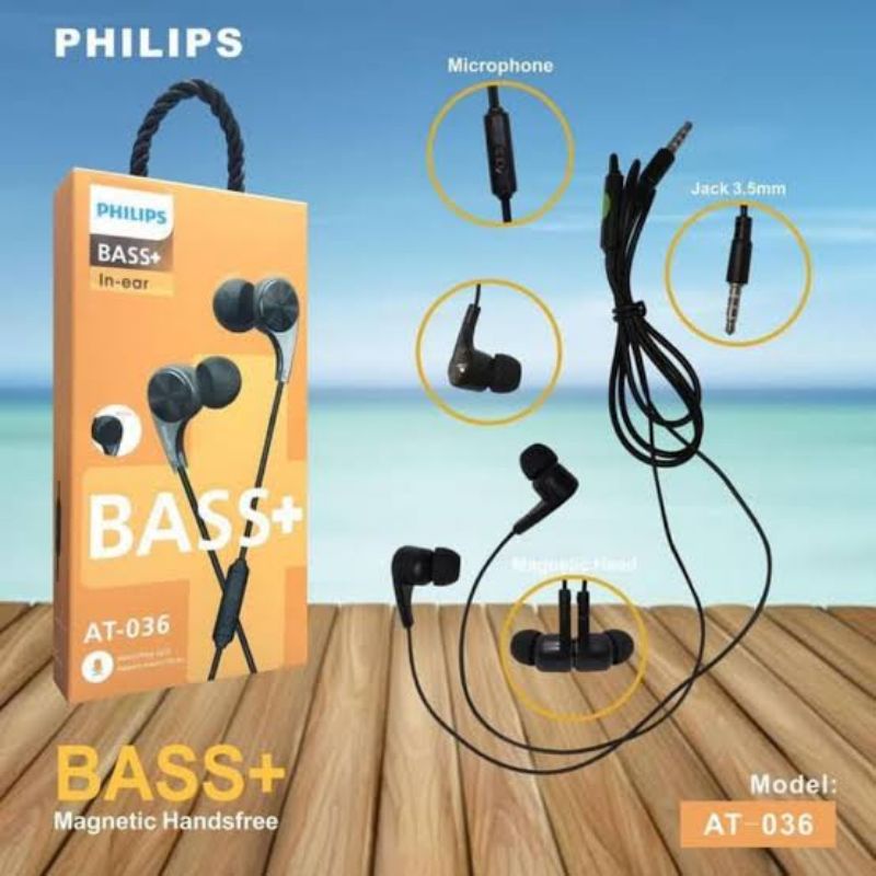 PHILIPS AT-036 IN-EAR EARPHONE / HEADSET PHILIPS AT-036 BASS+