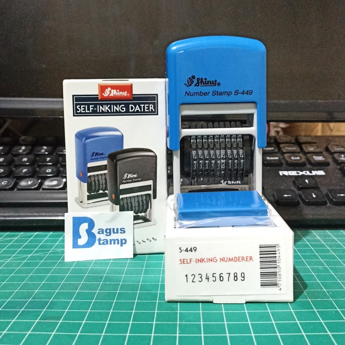 

Stm Stempel Angka Shiny S-449 S 449 ( Stempel 9 Digit / Angka 4 Mm )
