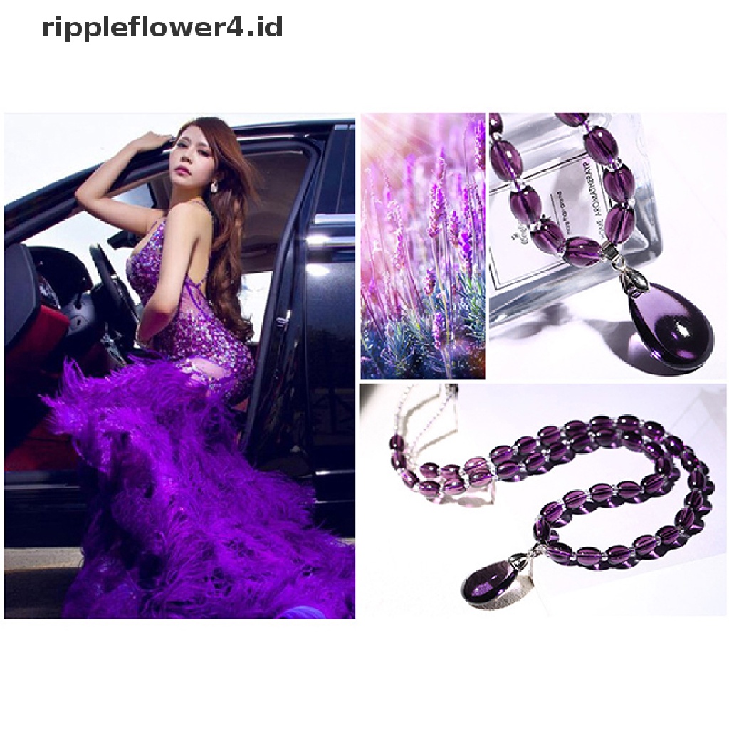 {rippleflower4.id} Kalung Amethyst Gelang Kristal Craft Kristal Mendekor Perhiasan Batu Mentah~