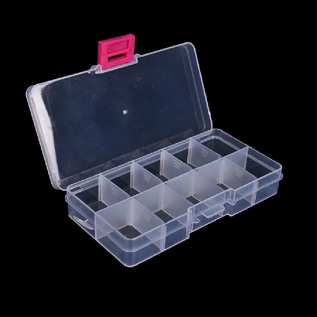 /Fashion Hot// Fashion// Plastic10 Slot Adjustable Kotak Penyimpanan Perhiasan Case Craft Organizer Manik-Manik.