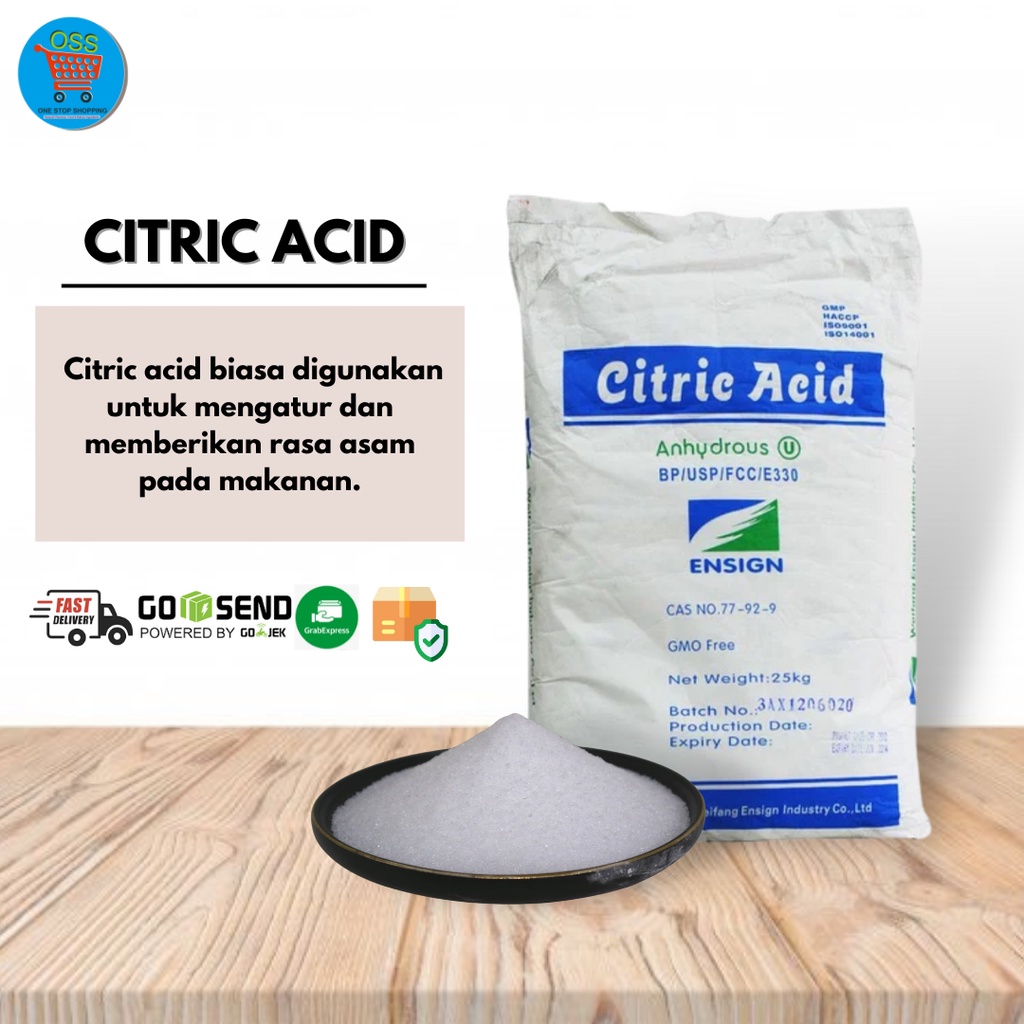 

Citric Acid Monohydrate // Asam Sitrat Citrun // 1Kg Ex China // Termurah