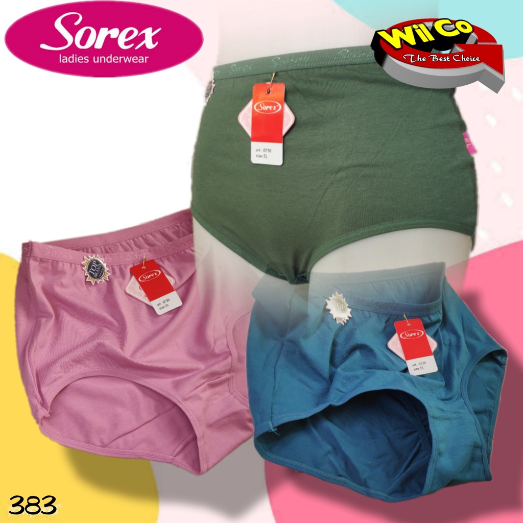 K383 - (Harga Per 1 Potong) CELANA DALAM WANITA JUMBO PAKAIAN WANITA PAKAIAN DALAM SOREX SIZE L - EQL