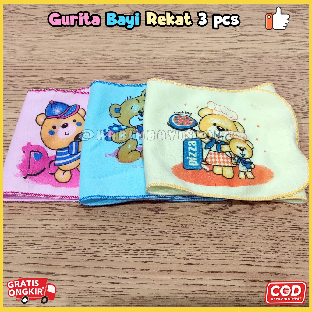 3 Pcs Gurita Rekat Bayi Newborn Karakter