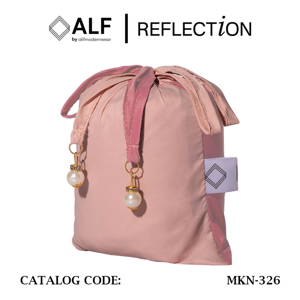 ALIF MUKENA MINI TWO TONE PARASUT PREMIUM KOREA TRAVEL - ROSE QUARTZ ( MKN-326 )