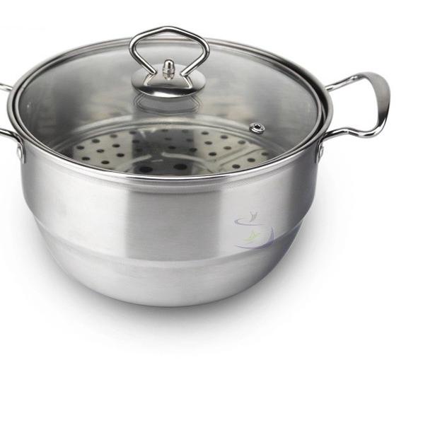 Terlaku.. Panci KUKUS 28 Cm BOTTOM / LUBANG KECIL / Dandang Steamer 28 Cm Jumbo + BONUS Centong Nasi