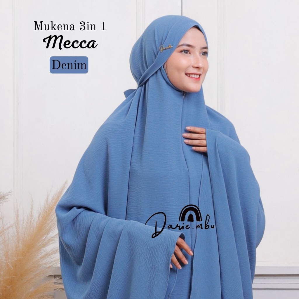 Mukena Dewasa 3in1 Crinkel Premium Mecca Series Traveling Mewah Jumbo