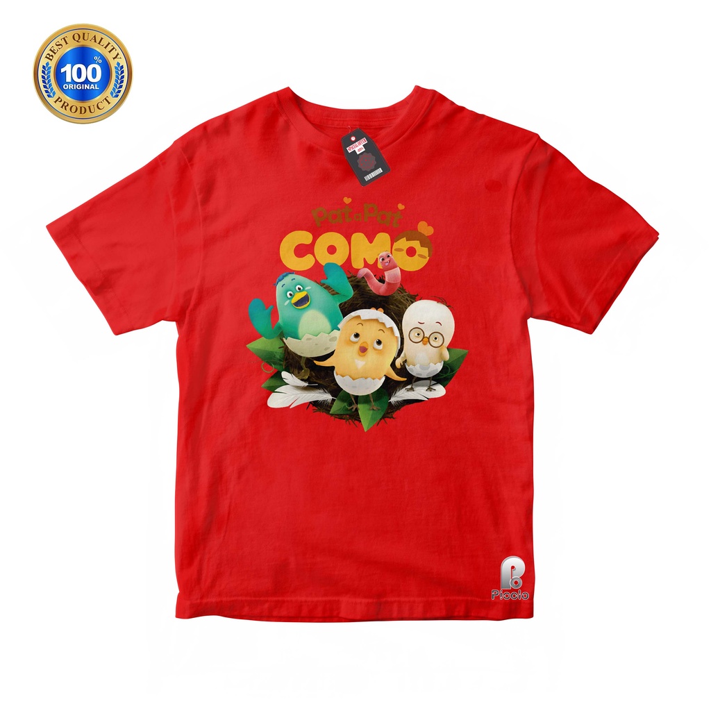 BAJU ANAK KAOS ATASAN ANAK MOTIF PAT A PAT COMO UNISEX Bahan COTTUN (FREE NAMA)
