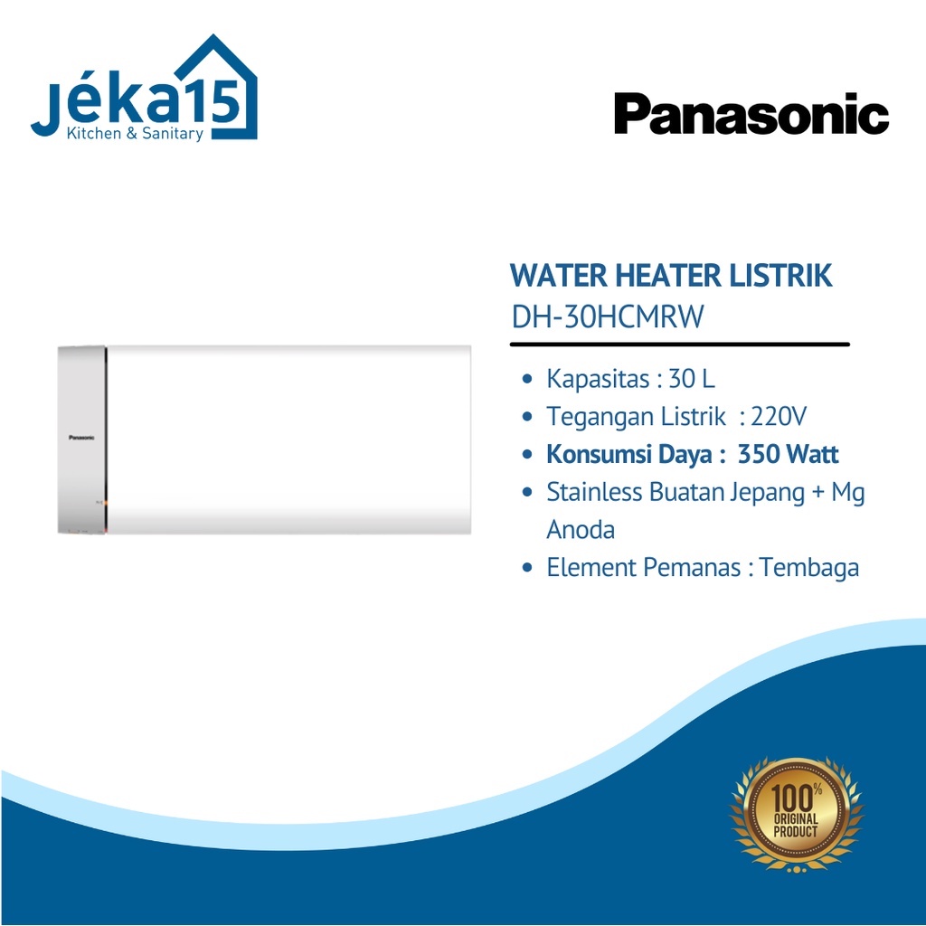 PANASONIC DH-30HCMRW WATER HEATER LISTRIK