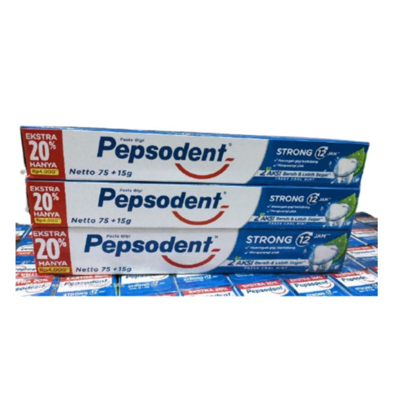 75gr+25 gr Pepsodent Strong Pasta Gigi TERMURAH