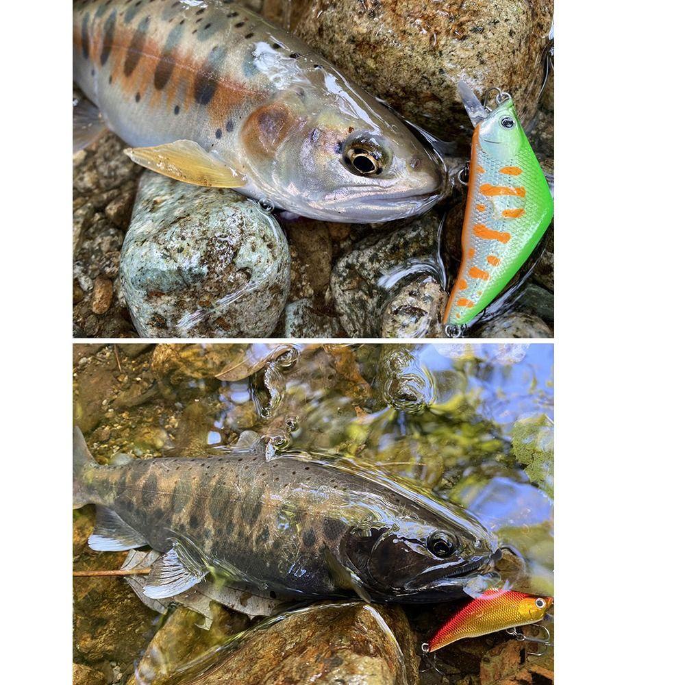 Preva 2pcs Umpan Tenggelam 48mm/3.8g Crankbaits Getar Ikan Kecil Lures