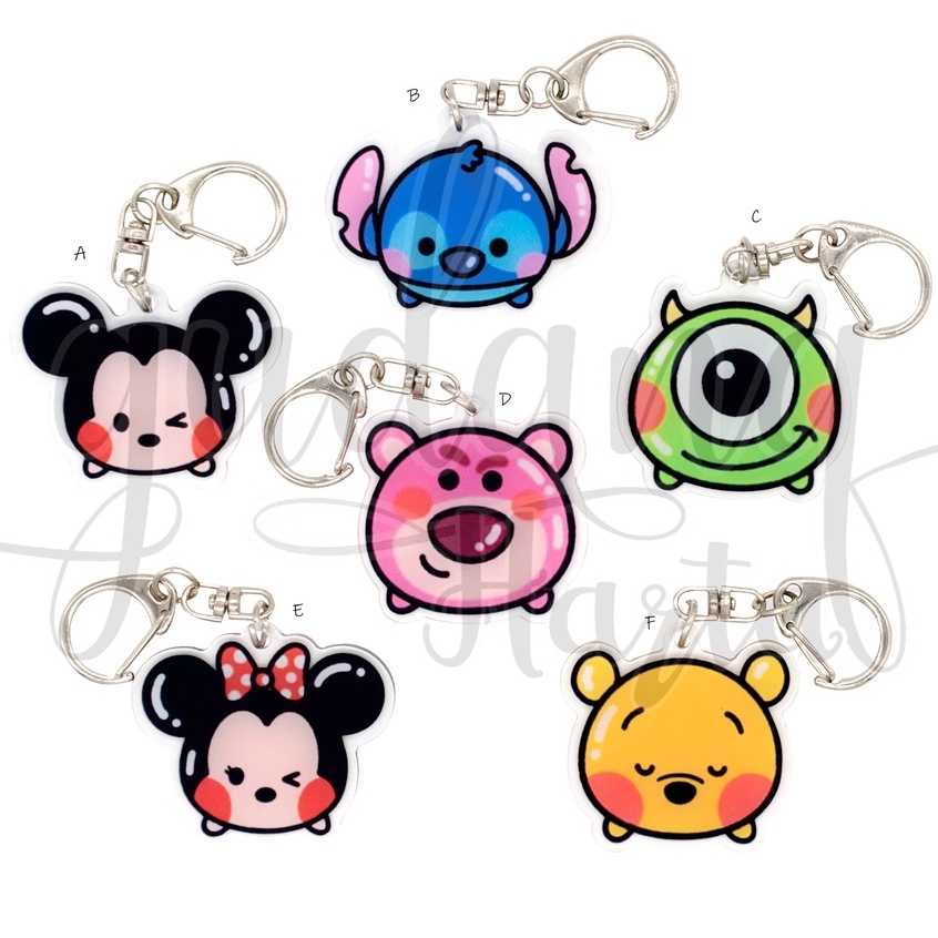 Gantungan Kunci Murmer Tsumtsum Keychain Akrilik Motif Karakter Simple GH 302115