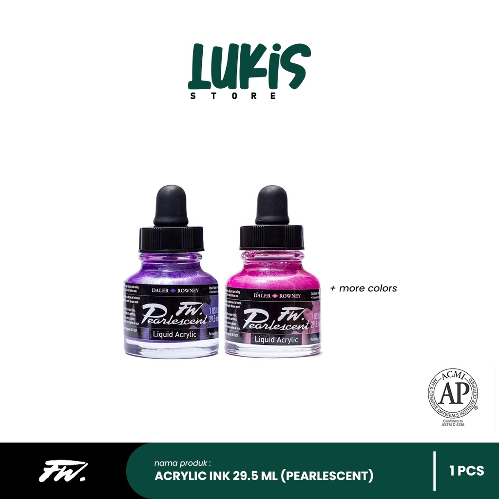 

Tinta Akrilik FW Pearlescent Liquid Acrylic (29.5ml)