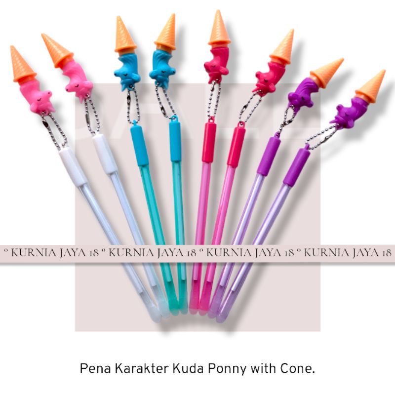 Pulpen Gel Gantungan Kunci Karakter Kuda Poni / Unicorn