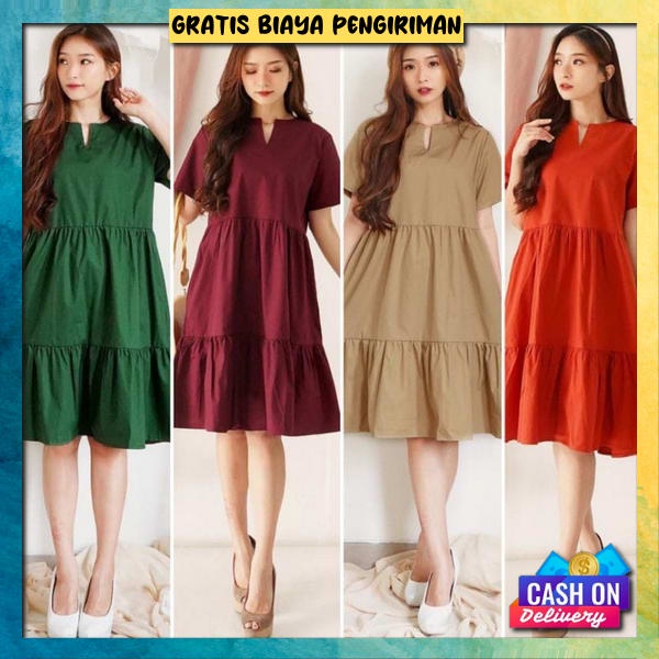 Mini Dreas Korea Ulangtahun Cwe Gaun Natal Premium Dtess Cewek Dewasa Dres Driss Pesta Gaun Ultah Bs