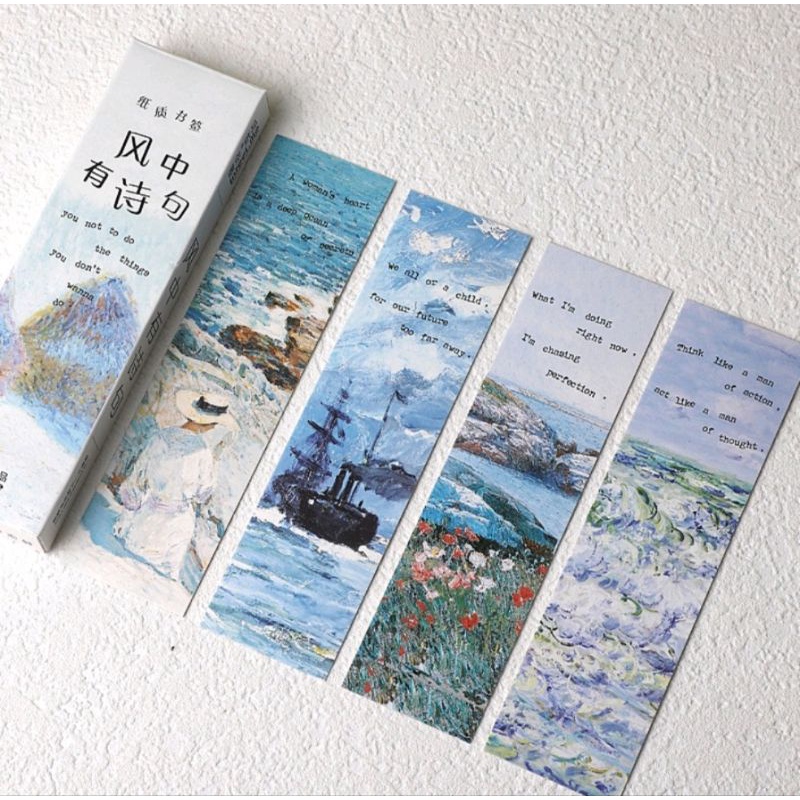 pembatas buku bookmark painting