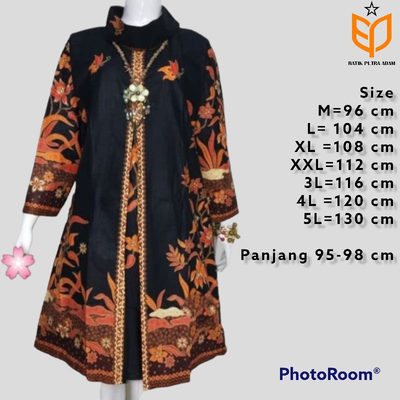 grosir TUNIK BATIK TERBARU || TUNIK BATIK MODERN KEKINIAN || BAJU BATIK WANITA JUMBO LD 130 || ATASA