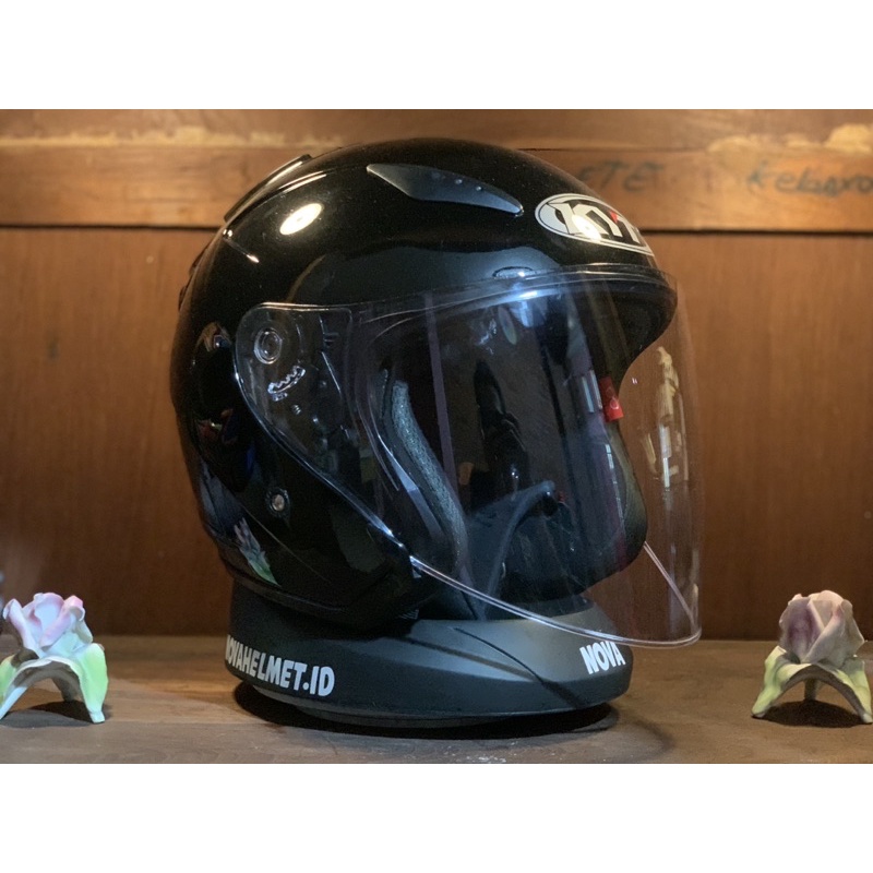 kyt galaxy flat R blackglossy size XL helm halface second murah berkualitas novahelmet.id