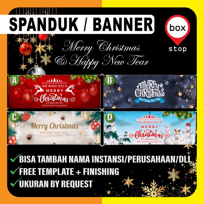 Cetak Spanduk Banner Natal dan Tahun Baru