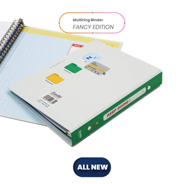 

BANTEX BINDER B5 25MM 26 RING FANCY KEEP GOING 1328 51