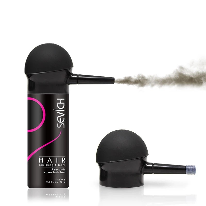 Sevich Hair Fibers 25gr - Melebatkan Rambut (Penebal Rambut 100%) Untuk Rambut Tipis Caboki Keralux Fibratin