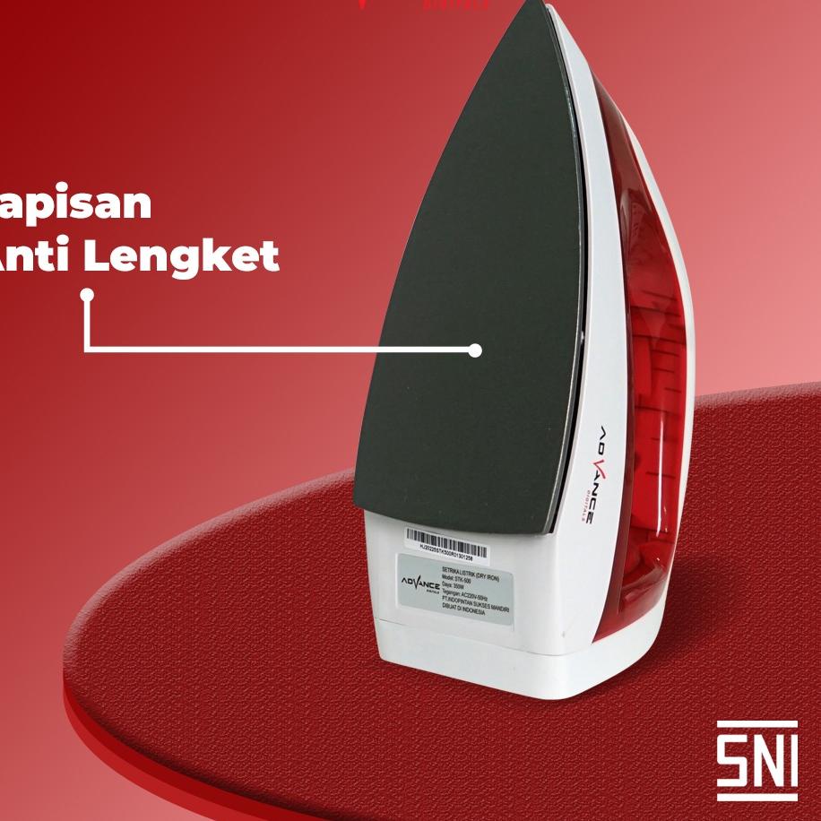 Ready Terbatas Advance Digitals Setrika Listrik Anti Lengket STK-500 Hemat Listrik 350 Watt I Garansi Resmi 1 Tahun