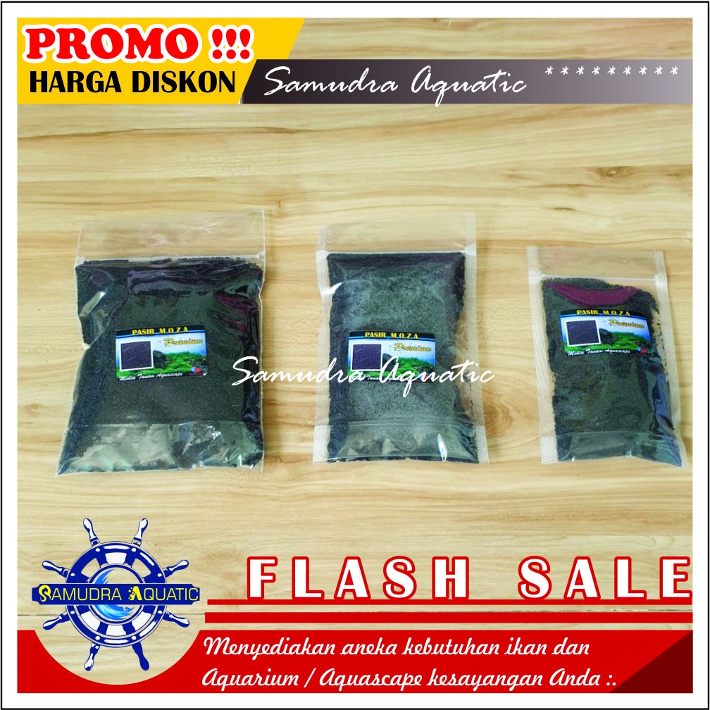 Pasir Hias MOZA 250 gram, Pasir Channa, Pasir Cana,  Silika Hitam,  Pasir Aquascape,  Pasir Aquarium, Pasir Hias KEMASAN PREMIUM