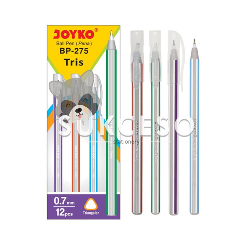 

DIJUAL LUSINAN Joyko Pulpen BP-275 Tris 0.7mm / Pulpen Pena Warna Hitam