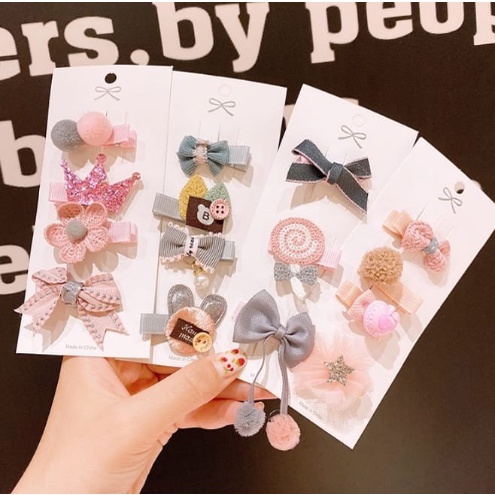 4 Pcs Set Jepit Rambut Korea Anak Korean Fashion Hair Clip/set jepit import terbaru