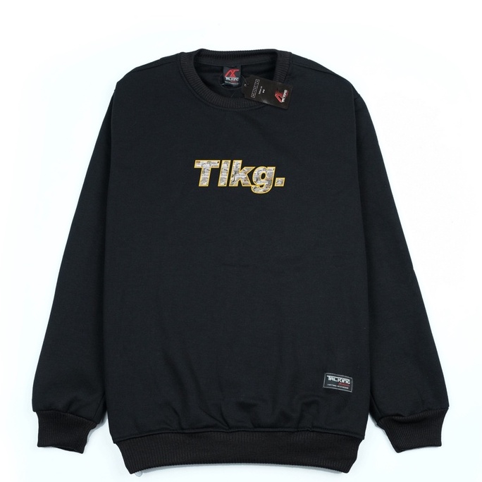 Sweater Pria Distro Hitam Crewneck Cowok Cewek Oversize TLKG