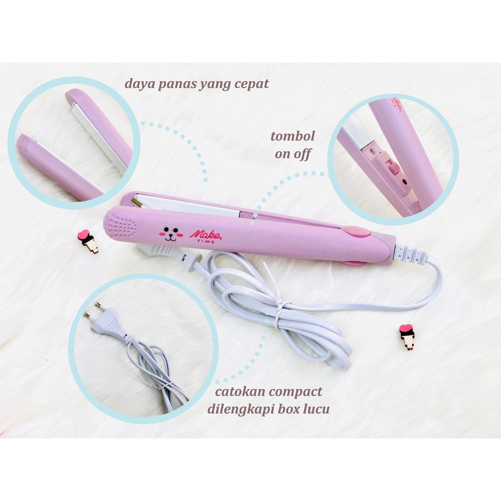 Nama - Catokan Mini karakter 2 in 1 Catokan Kimir Curly Rambut karakter Murah