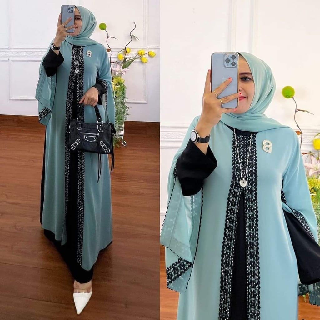 unna_store.2019 /Abaya Kaftan Turkey Terbaru Premium Quality Fashion Mewah Hitam Wanita Dewasa Elega