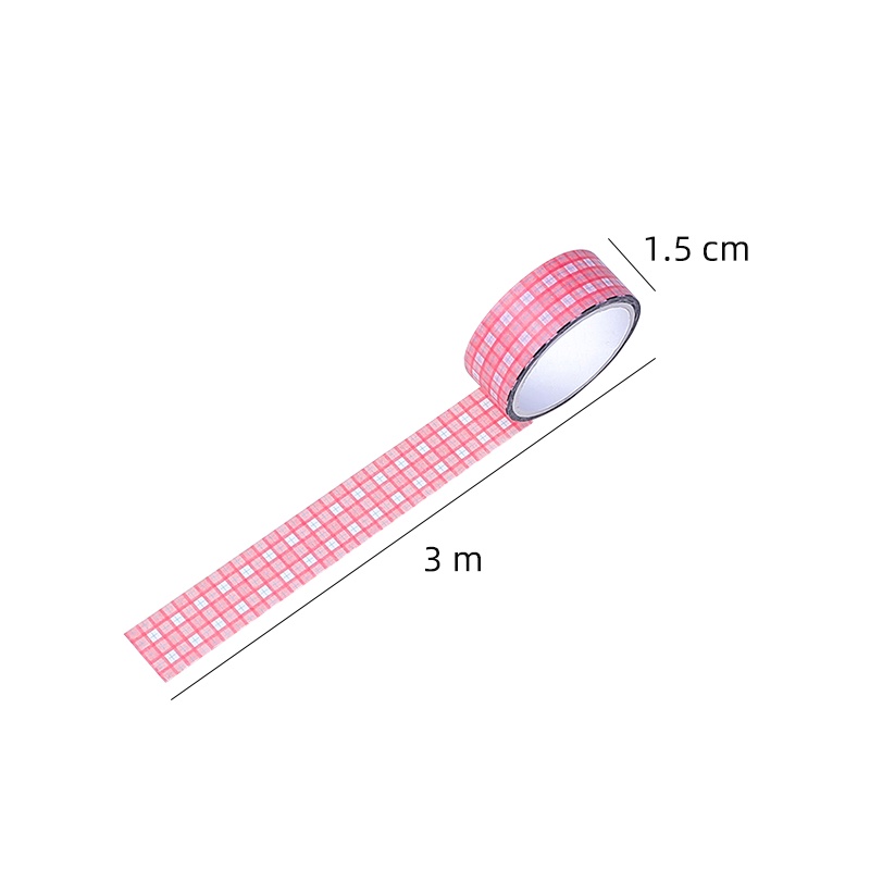 3meter Multicolor Lattice Decor Washi Tape Student Bahan Dasar Tape Stiker