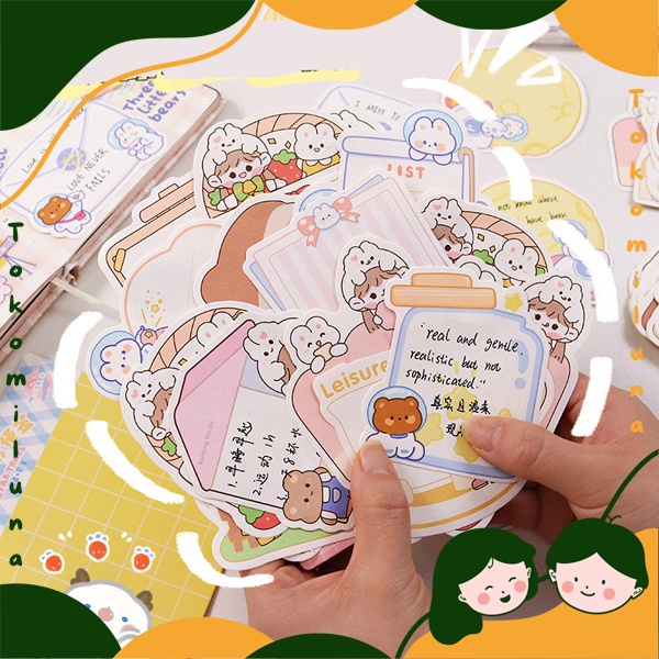 

100 lembar cute deco paper note memo kawai DIY jurnal planner scrapbook bujo aesthetic sweet HB1267