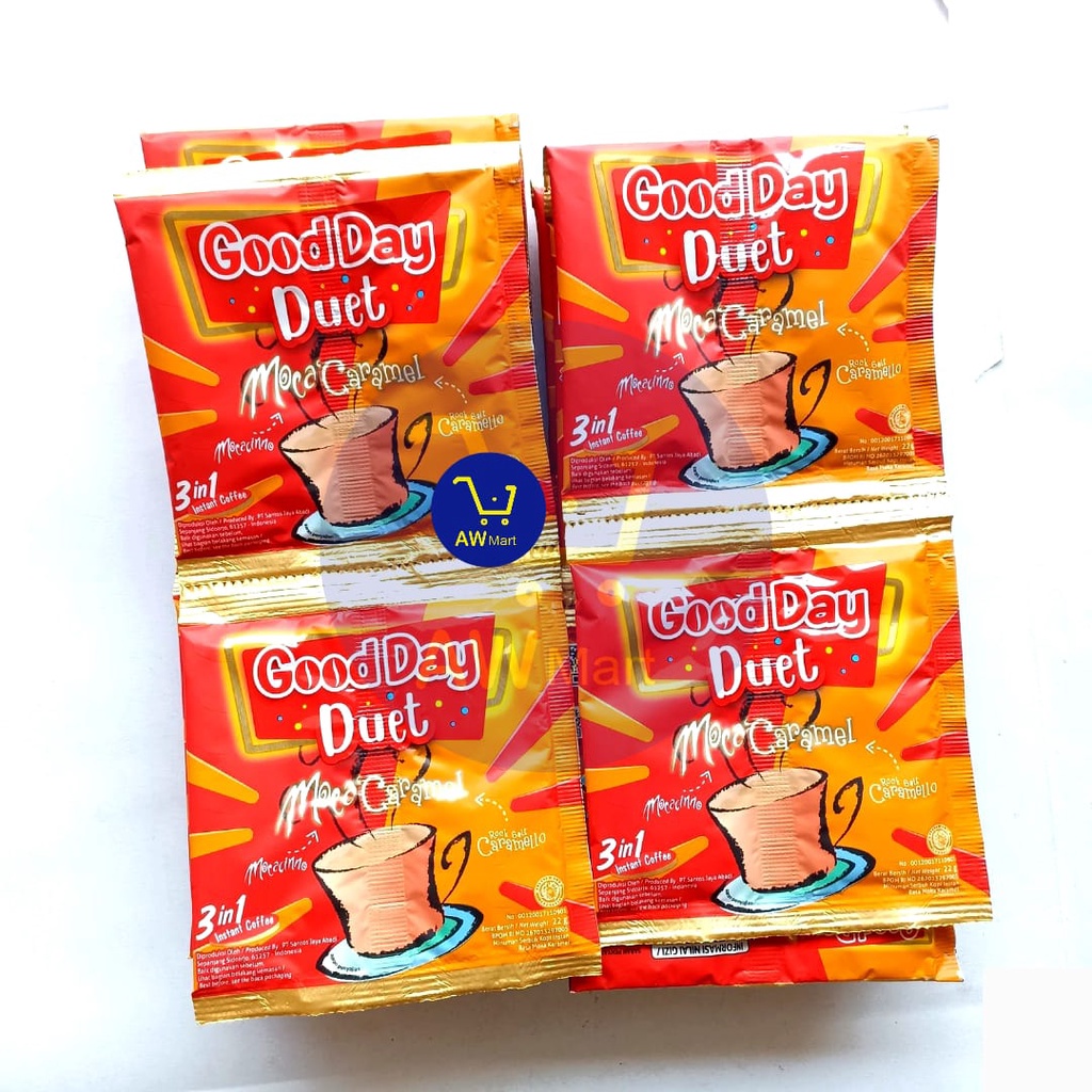 GOOD DAY DUET RENCENG ( ISI 10 SACHET X 22 GRAM ) - GOOD DAY DUET MOCA CARAMEL, CHOCO NUT