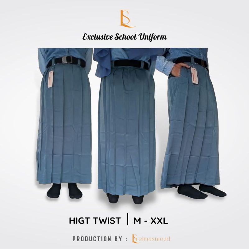 Rok Rempel Seragam Sekolah abu SMA SMU MA Rok Sekolah abu sma wanita rok prisket sekolah smu