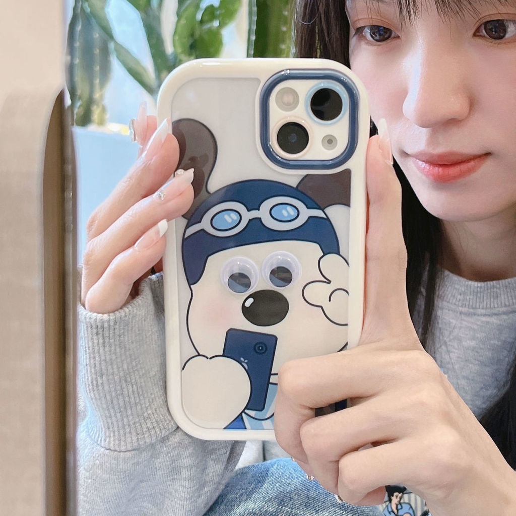 IPHONE Casing Ponsel Motif Kartun Selfie Anjing Kompatibel Dengan Iphone12 13 14 11 Pro Max X Xs Max Xr Bbccv