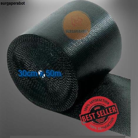 

BISA COD BUBBLE WRAP 30CM X 50M HITAM PLASTIK BUBLE WARP BANDUNG METERAN BUBBLEWRAP