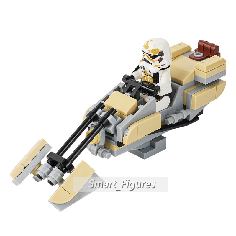 Moc Creative Series Star Wars Speeder Bike BARC Speeder Patrol Speeder Sepeda Swift Speeder Sepeda Angka Mini