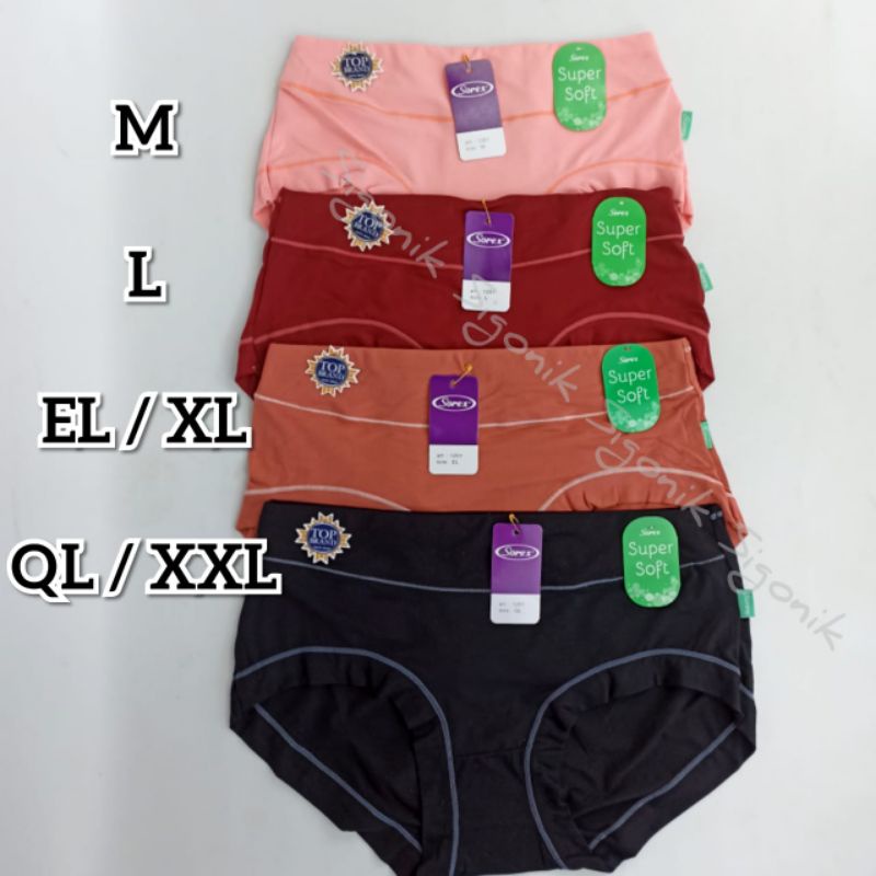 CD Celana Dalam Wanita Dewasa Seamless M L EL/XL QL/XXL Sorex1251  Perempuan Cewek Jumbo Big Size Nyaman Adem Super Soft Sigonik