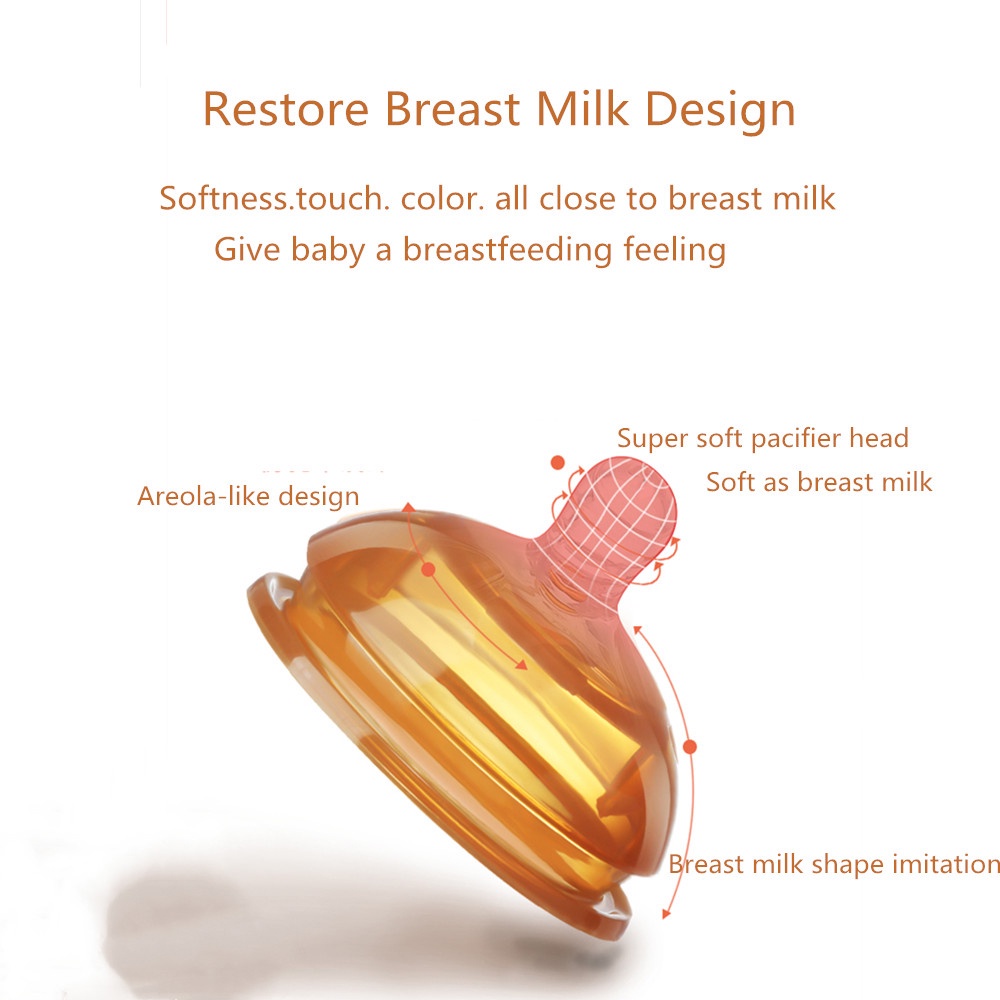 Dot Bayi Botol Silikon Nano Botol Bayi Susu Dengan Sedotan Feeding Bottle Natural Nursing Bottle Dengan Handle
