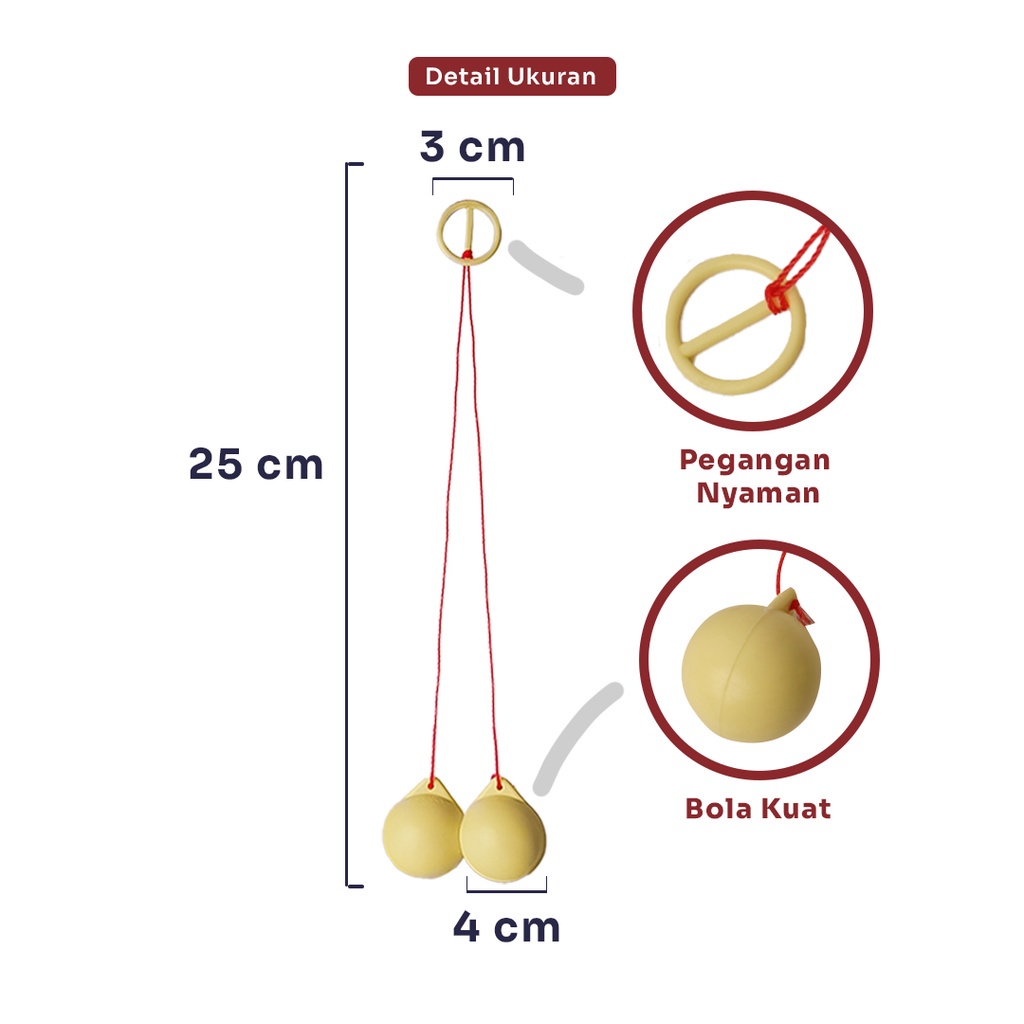 Mainan Viral Lato Lato Etek Etek Ukuran 4CM