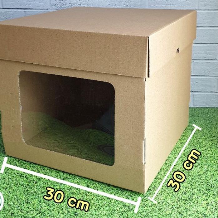 

Lagi Trend Dus kue jendela polos 30 x 30 x 25 cm Box cake window tinggi coklat kotak packaging D0S''