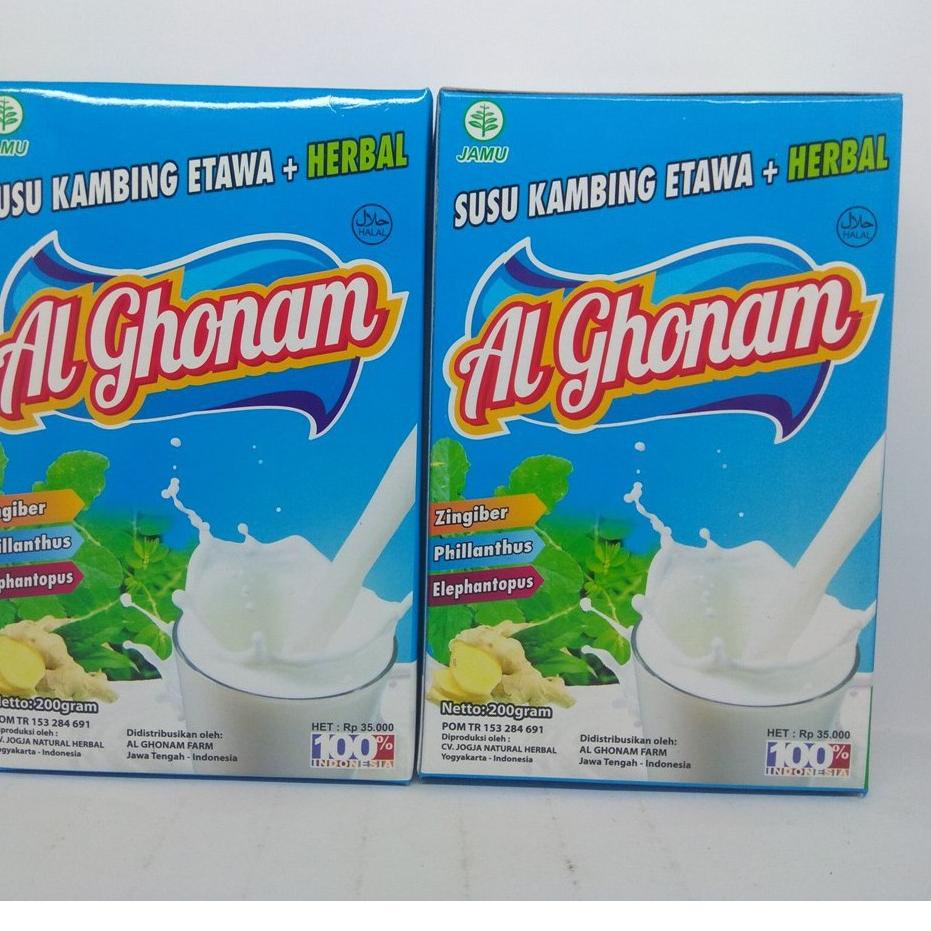 

☢ AL GHONAM ORIGINAL - Susu Kambing Etawa Al Ghonam Rasa Vanila | Susu Kambing Bubuk Etawa + Herbal ィ