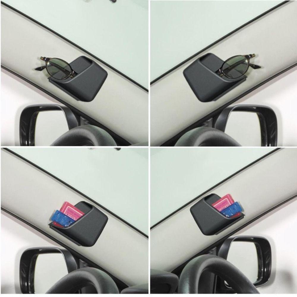 POPULAR 2pcs Kotak Kacamata Mobil Penyimpanan Aksesoris Otomatis Eyeglasses Clip