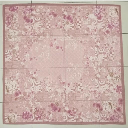 Diskon !! Hijab Segiempat Voal Motif Shine Flower Dusty | Jilbab Voal | Kerudung Segiempat Voal