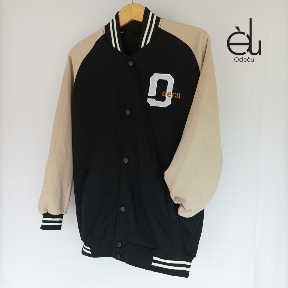 ODECU PREMIUM VARSITY BLACK BEIGE