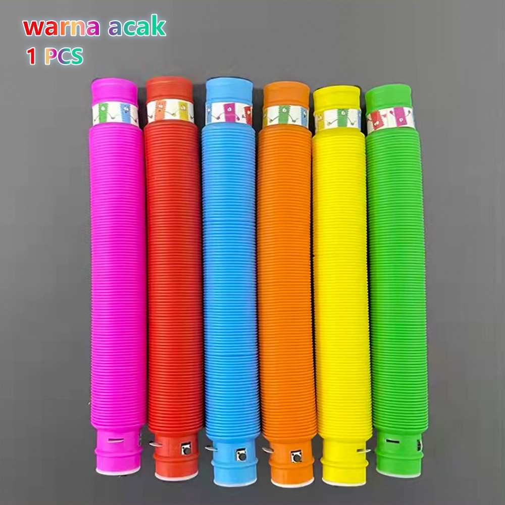 Lakhu Mainan Anak Viral Light Up Pop Tubes Pop Pipes Mainan Lampu Stick Pipa Selang Toy LED