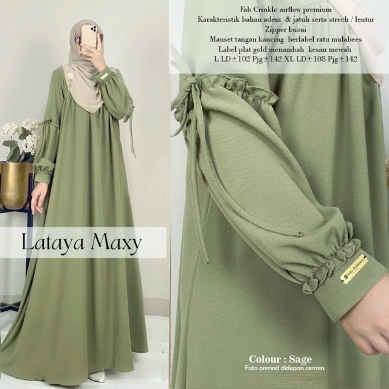 (DBY) GAMIS LENGAN REMPEL ROSE DRESS WANITA CRINCLE AIRFLOW