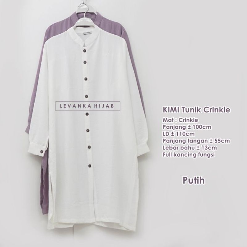 HANIA TUNIK OVERSIZE CRINKLE POLOS AIRFLOW / Tunik.polos wanita terbaru