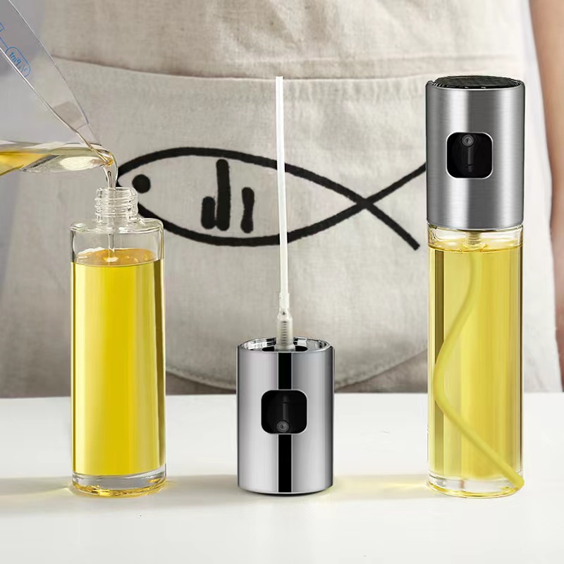 KUMA Botol Minyak Spray Kaca 100ml Oil Bottle Dapur Semprot 100 ml Olive Oil Sprayer Mist Stainless Steel Air Fryer BBQ